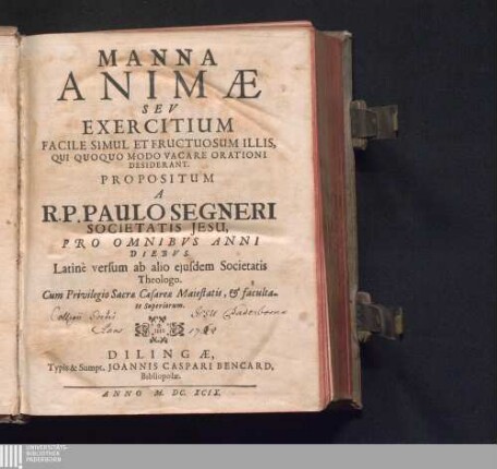 Manna Animæ Sev Exercitium Facile Simul Et Fructuosum Illis, Qui Quoquo Modo Vacare Orationi Desiderant