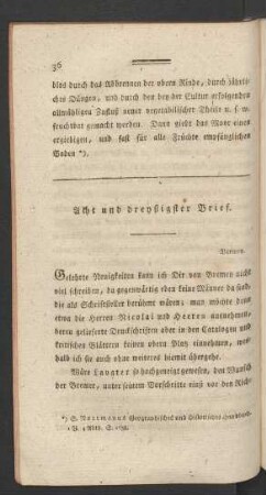 Acht und dreyßigster Brief