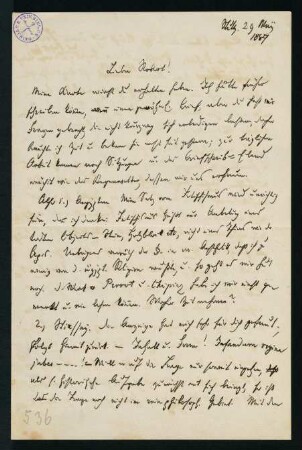 Brief vom 29. März 1887