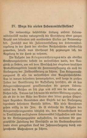 IV. Wozu die vielen Lebensmittelstellen?