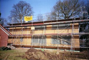 Naturerlebnis Grabau: Rohbau für neues Verwaltungsgebäude: Blick auf die Südfassade, 4. März 2009