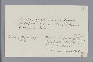 Mariane Trendelenburg. – Eutin, 22.08.1815