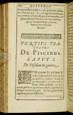 Tertius Tractatus. De Piscibus.