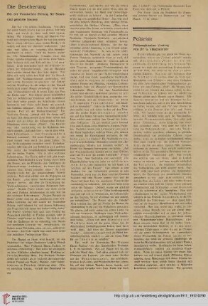 Die Bescherung : bei der Vossischen Zeitung für Staats- und gelehrte Sachen
