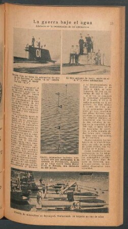 La guerra bajo el agua : Adelanto en la construcción de los submarinos