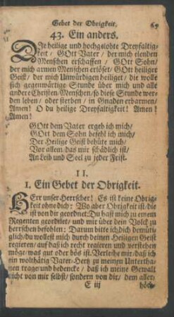 II. [Gebet vor allerhand Stands-Personen.]