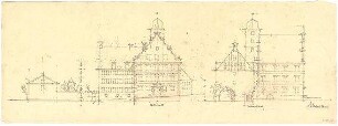 Döllgast, Hans; Marktbreit; Stadtplanung Marktbreit - Schloss (Ansichten)