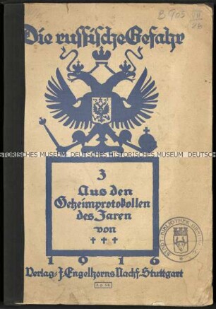 Abhandlung über geheime Verhandlungen des Zaren für eine neue Verfassung und ein neues Wahlrecht in Russland