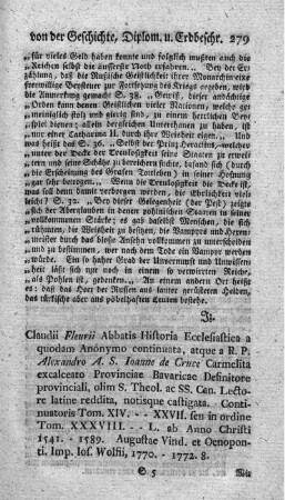 : Historia ecclesiastica. Tom.XXXVIII-L.