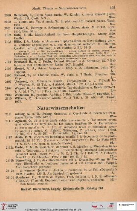 Naturwissenschaften (Nr. 2111-2143)