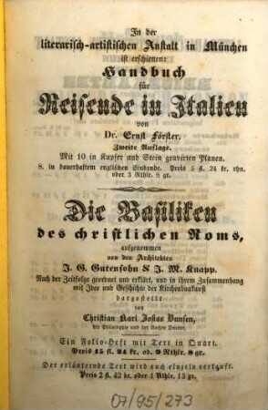 Handbuch für Reisende nach London und dessen Umgebungen