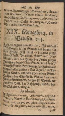 XIX. Königsberg in Preusen. 1544