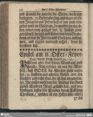 [Am II. Oster-Feyertage]