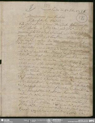 Eigenh. Brief von Franz Bopp an August Wilhelm von Schlegel, London, 05.02.1826