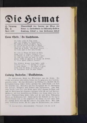 42. Jahrgang, Nr. 4, April 1932