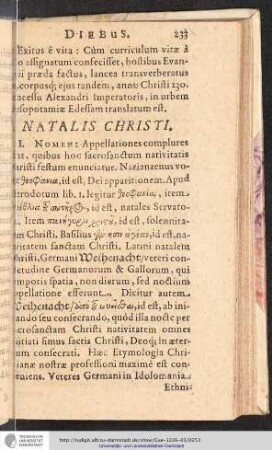 Natalis Christi.