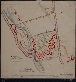 Croquis vom Dorfe Plauen (Lageskizze von Dresden-Plauen)