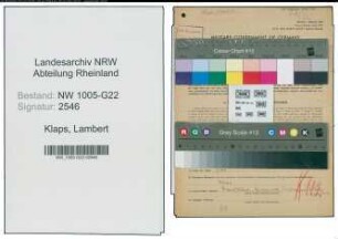 Entnazifizierung Lambert Klaps , geb. 27.08.1870 (Viehkaufmann)