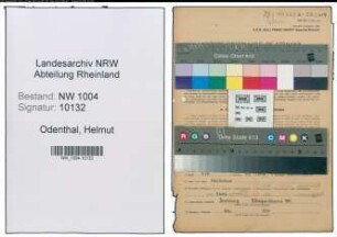 Entnazifizierung Helmut Odenthal , geb. 23.06.1920 (Angestellter)