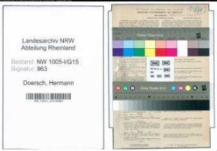 Entnazifizierung Hermann Doersch , geb. 06.09.1898 (Schlosser)