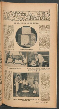 El queso de Gorgonzola : Artes e industrías