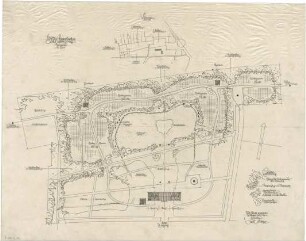 Gsaenger, Gustav; München - Obermenzing; Friedhof, Erweiterung - Entwurf (Lagepläne)