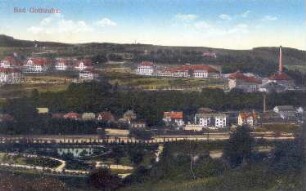 Bad Gottleuba-Berggießhübel, Gottleubatal. Blick auf die Ortschaft, kolorierte Ansichtskarte