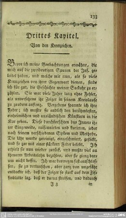 Drittes Kapitel. Von den Kennzeichen