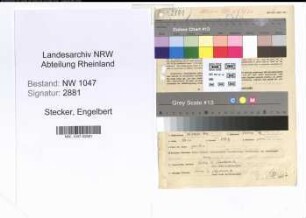 Entnazifizierung Engelbert Stecker , geb. 20.10.1886 (Lehrer)