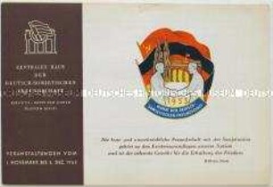 Veranstaltungsprogramm des Zentralen Hauses der Deutsch-Sowjetischen Freundschaft in Berlin für November 1953