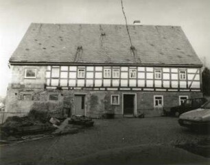 Dörnthal (Pfaffroda-Dörnthal), Hauptstraße 174. Zweiseithof (Hof Nr. 116). Wohnstallhaus. Hoffront