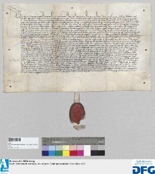 Georius, Abt von St. Egidien in Nürnberg, stellt ein Vidimus aus von der Urkunde des Kaisers Sigmund für Nürnberg vom 23. September 1431.