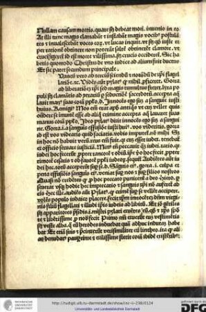 [Q]uantum vero ad tertium sciendum et notandum de Christi flagellatio etc. Videns autem Pylatus... Gorra ad liberationem Christi sed magis tumultus fieret...