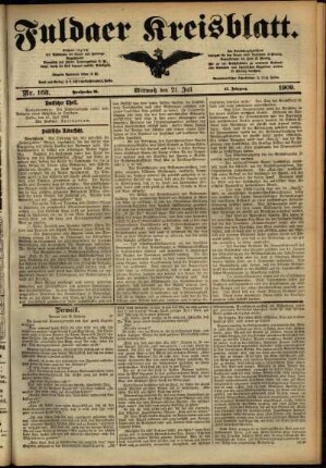 Ausgabe vom Mittwoch, den 21. Juli 1909.