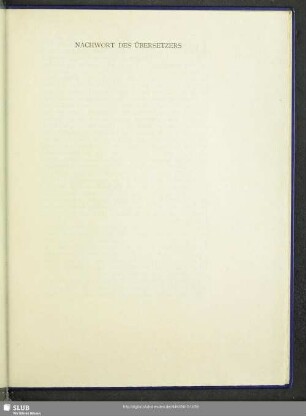 Nachwort des Übersetzers