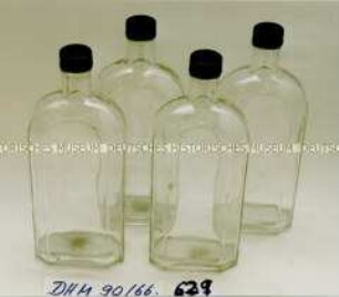 Leere Glasflasche mit Schraubverschluss