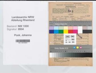 Entnazifizierung Johanna Pook, geb. 01.10.1888 (Stenotyp.)