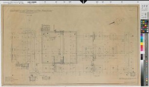 Münster (Münster) Erweiterungsbau des Regierungsdienstgebäudes Domplatz 1 Bl. 1 Fundamenplan 1952 1 : 50 60 x 103 Zeichnung Hochbauamt Münster