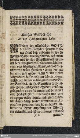Kurtzer Vorbericht