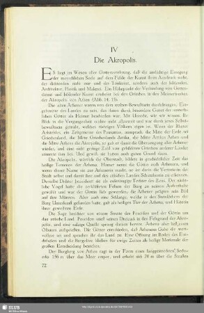 IV. Die Akropolis