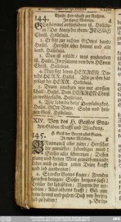 XIV. Von des H. Geistes Gnaden-Gaben, Krafft und Wirckung.