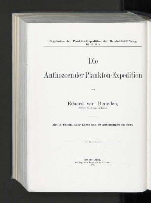 Bd 2,K,e: Die Anthozoen der Plankton-Expedition