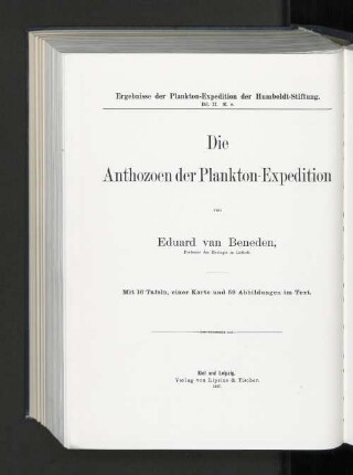 Bd 2,K,e: Die Anthozoen der Plankton-Expedition