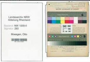 Entnazifizierung Otto Moesgen , geb. 18.10.1886 (Justizbeamter)
