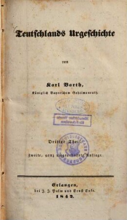 Teutschlands Urgeschichte, 3.
