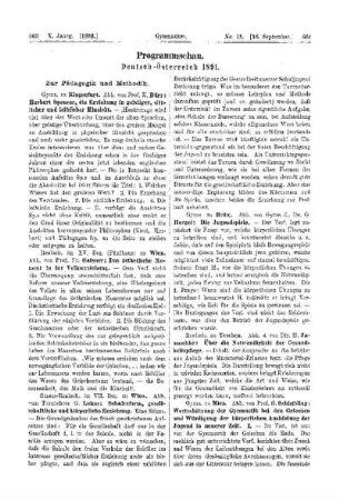 Programmschau : Deutsch-Österreich 1891