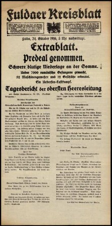 Ausgabe vom Dienstag, den 24. Oktober 1916.