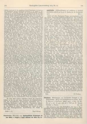 524-525 [Rezension] Zwingliana. Mitteilungen zur Geschichte Zwinglis und der Reformation. 1912. (Bd. II, Nr. 15 u. 16.)