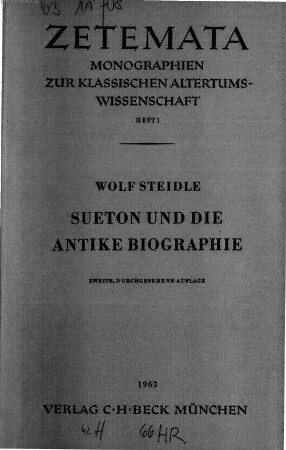Sueton und die antike Biographie