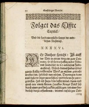 Folget das Elffte Capitel.